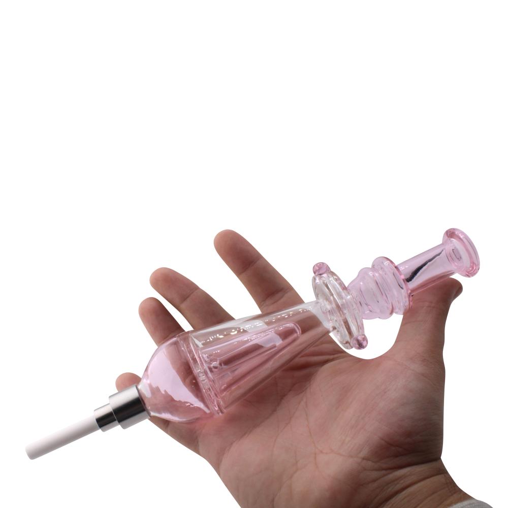Recycler Medium Glass Nectar Collector Set-Pink