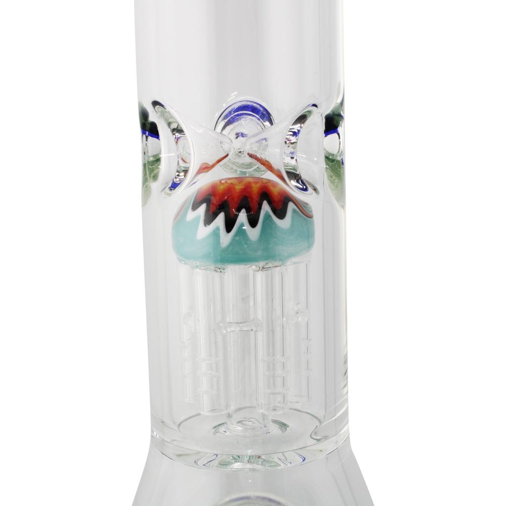 Rim Beaker Water Pipe with Tree Perc-Blue
