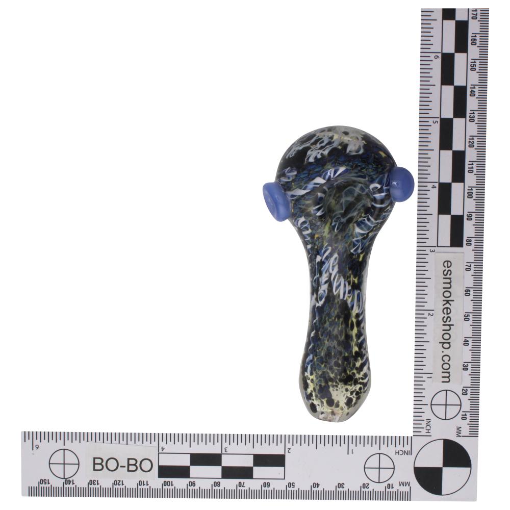 Ripple Glass Hand Pipe-Blue