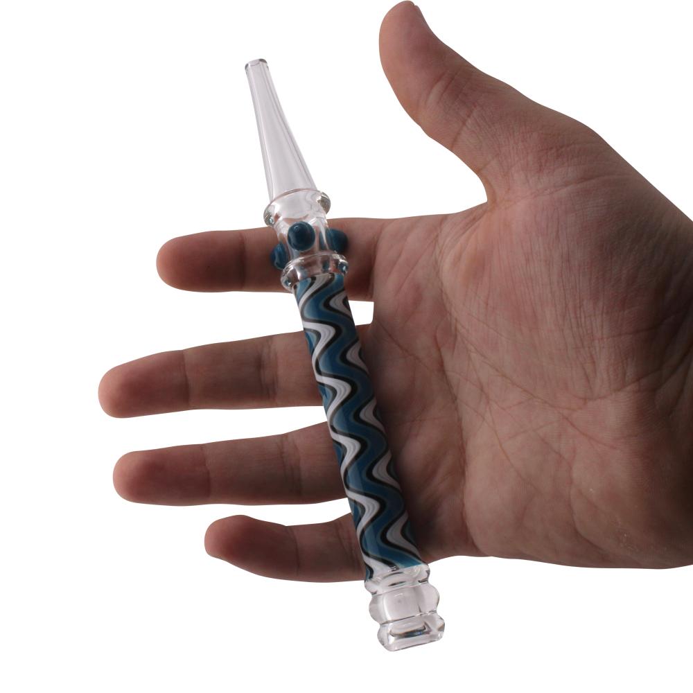 Ripple Glass Nectar Collector-Blue