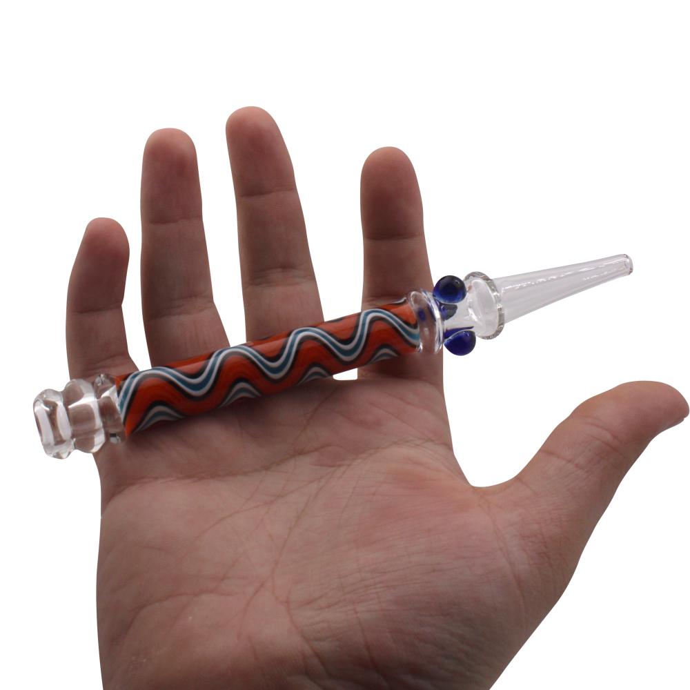 Ripple Glass Nectar Collector-Orange Mix