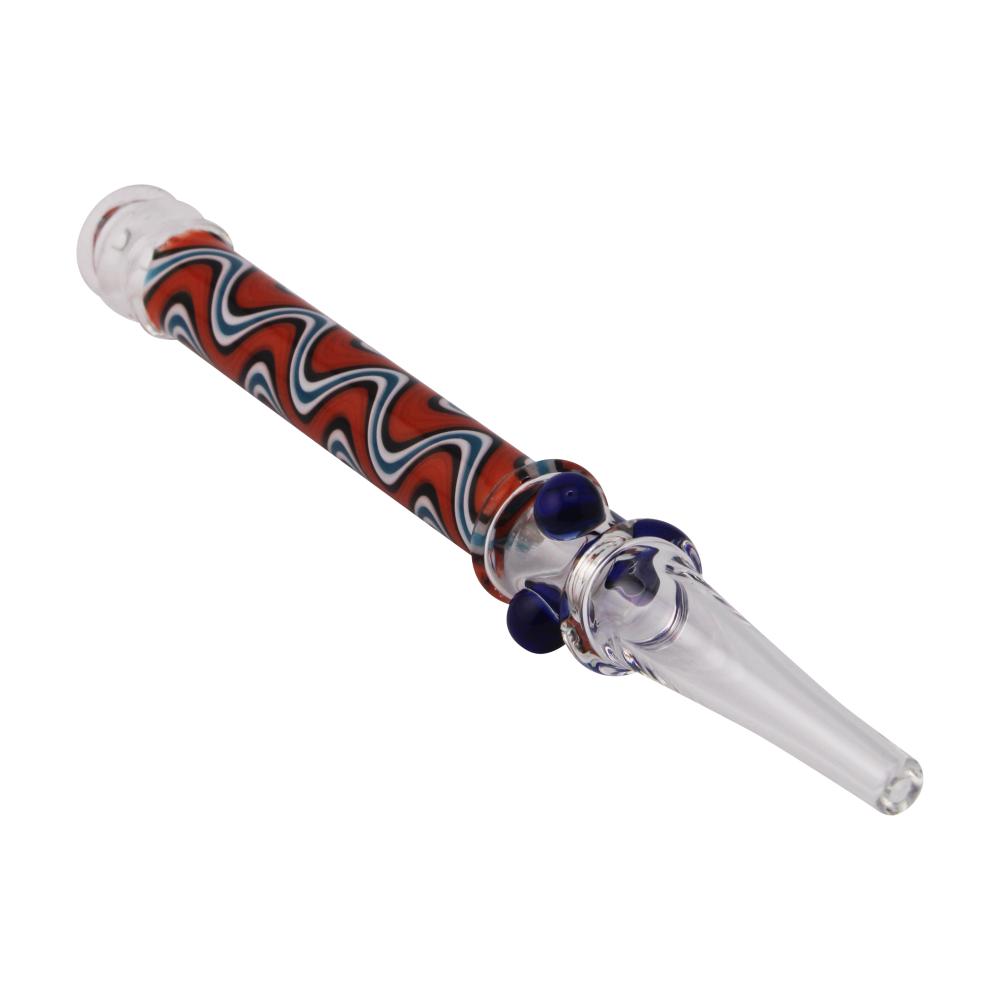 Ripple Glass Nectar Collector-Orange Mix