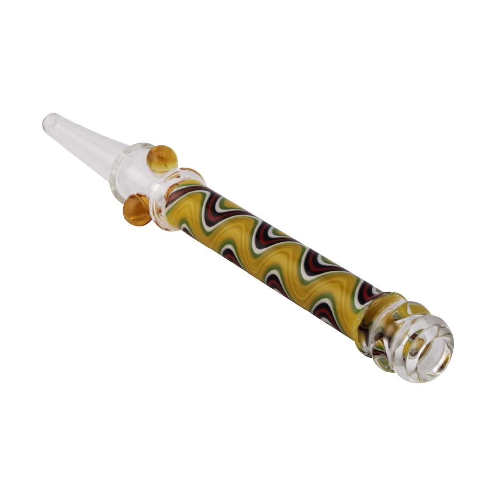 Ripple Glass Nectar Collector-Yellow Mix
