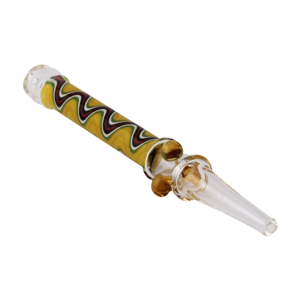 Ripple Glass Nectar Collector-Yellow Mix