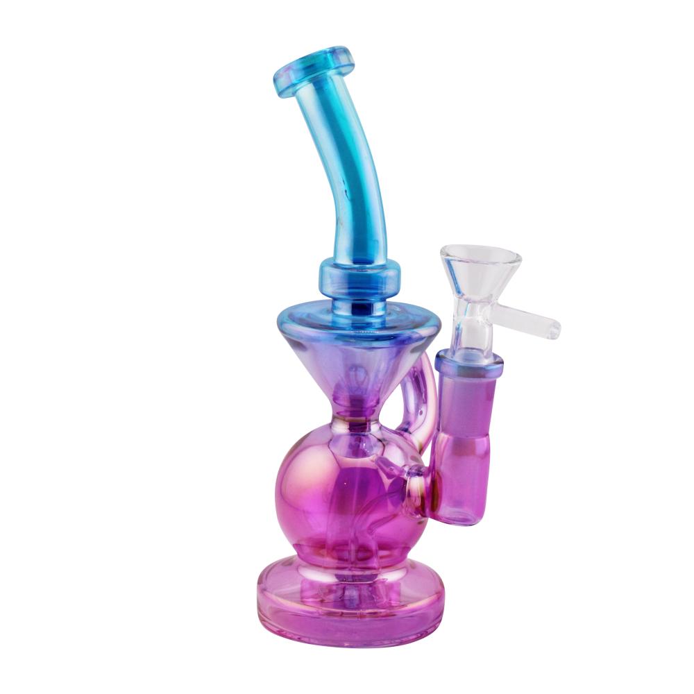 Riviera Collection Glass Water Pipe-Purple And Blue