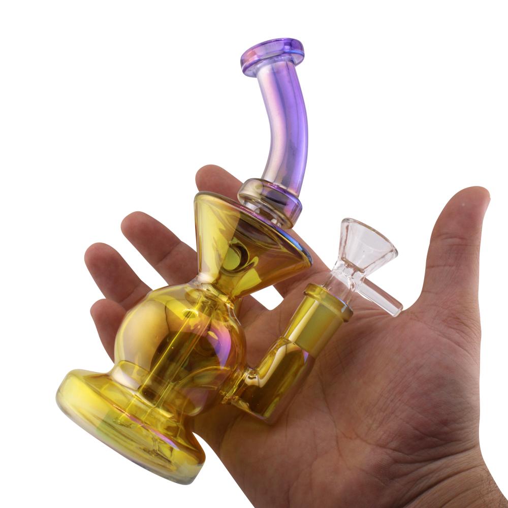 Riviera Collection Glass Water Pipe-Yellow