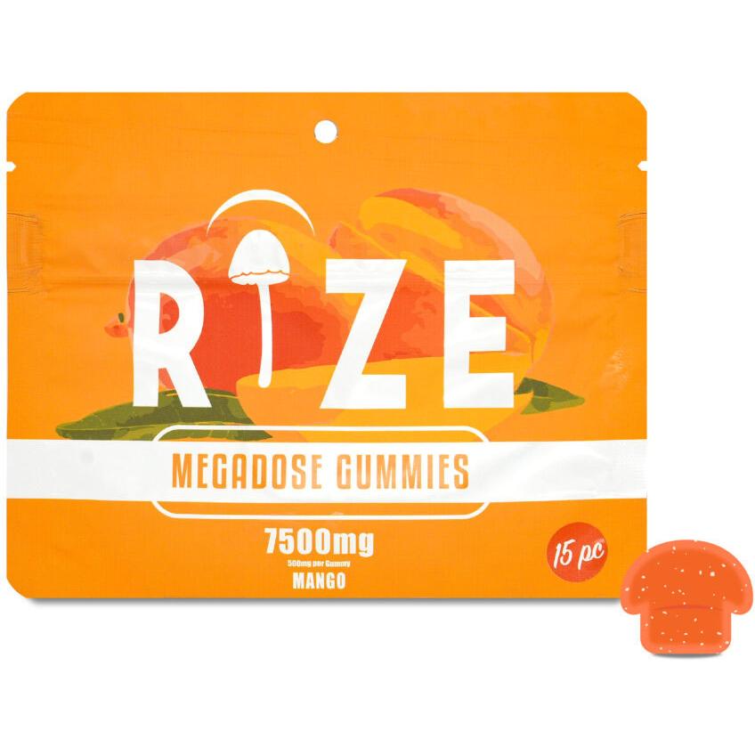 RIZE Megadose Gummies 7500mg 15pc-Mango