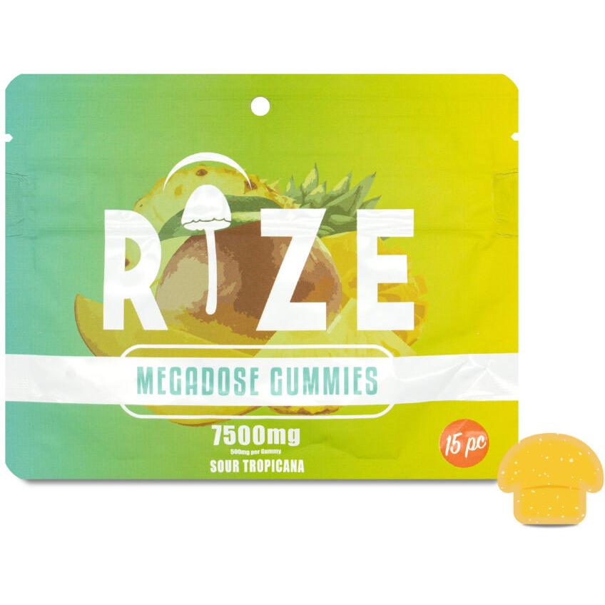 RIZE Megadose Gummies 7500mg 15pc-Sour Tropicana