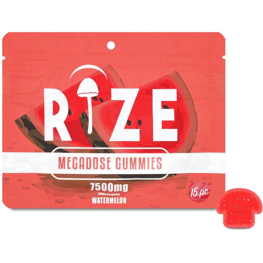 RIZE Megadose Gummies 7500mg 15pc-Watermelon