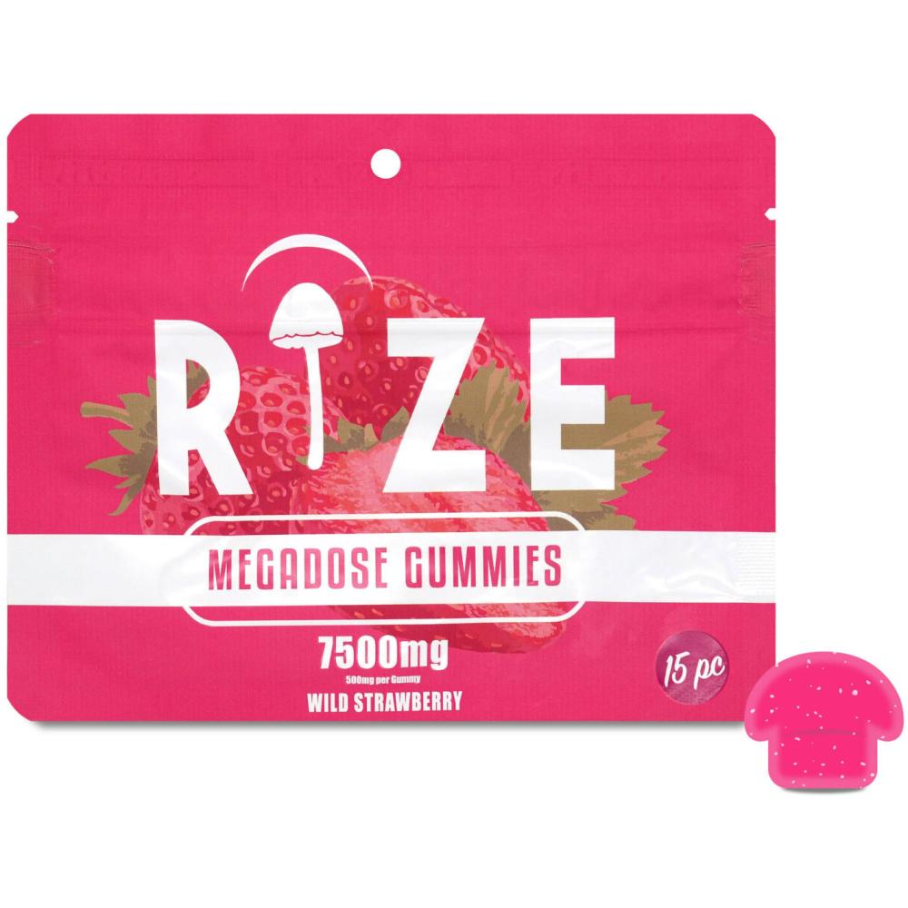 RIZE Megadose Gummies 7500mg 15pc-Wild Strawberry