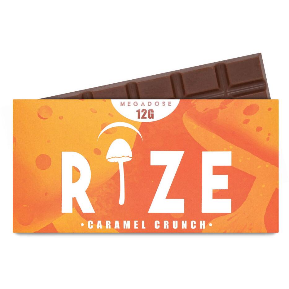 RIZE Mushroom Chocolate Bar 12g-Caramel Crunch