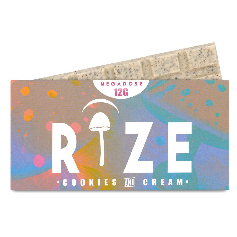 RIZE Mushroom Chocolate Bar 12g-Cookies and Cream