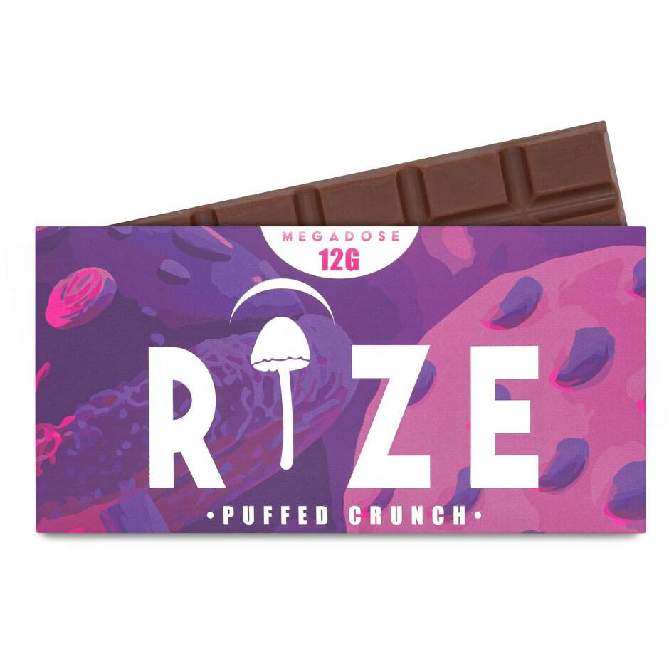 RIZE Mushroom Chocolate Bar 12g-Puffed Crunch