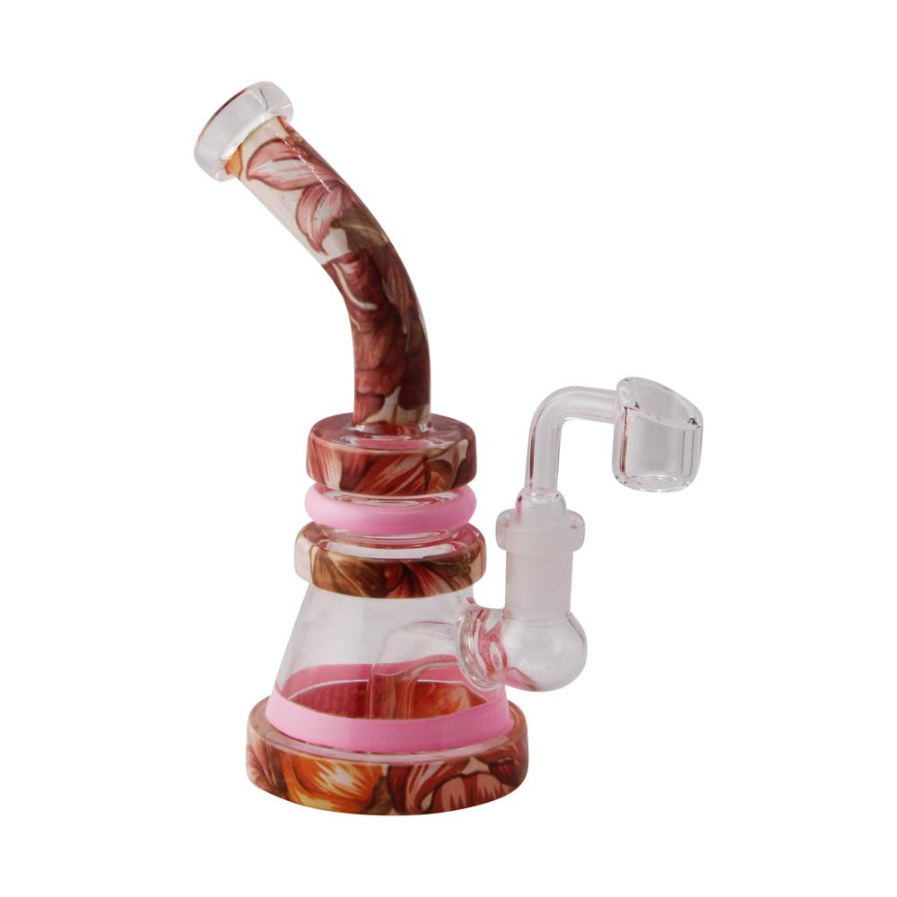 Rose Bloom Mini Water Pipe-Pink