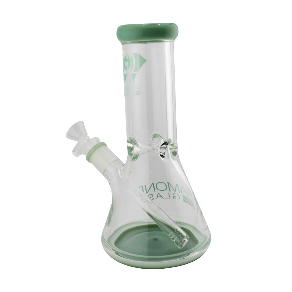 Sapphire Diamond Gold Glass Beaker Water Pipe-Green