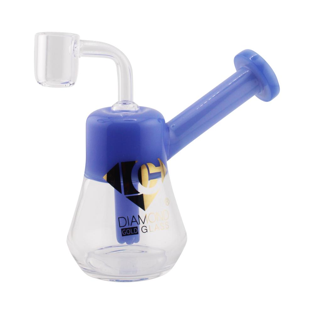 Sapphire Diamond Gold Glass Dab Rig-Blue