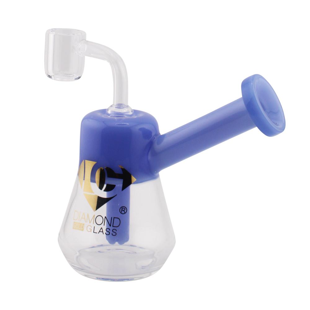 Sapphire Diamond Gold Glass Dab Rig-Blue