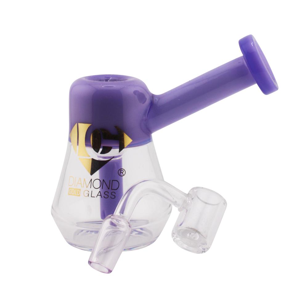 Sapphire Diamond Gold Glass Dab Rig-Purple