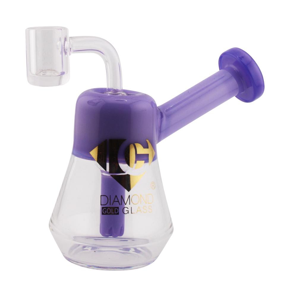 Sapphire Diamond Gold Glass Dab Rig-Purple