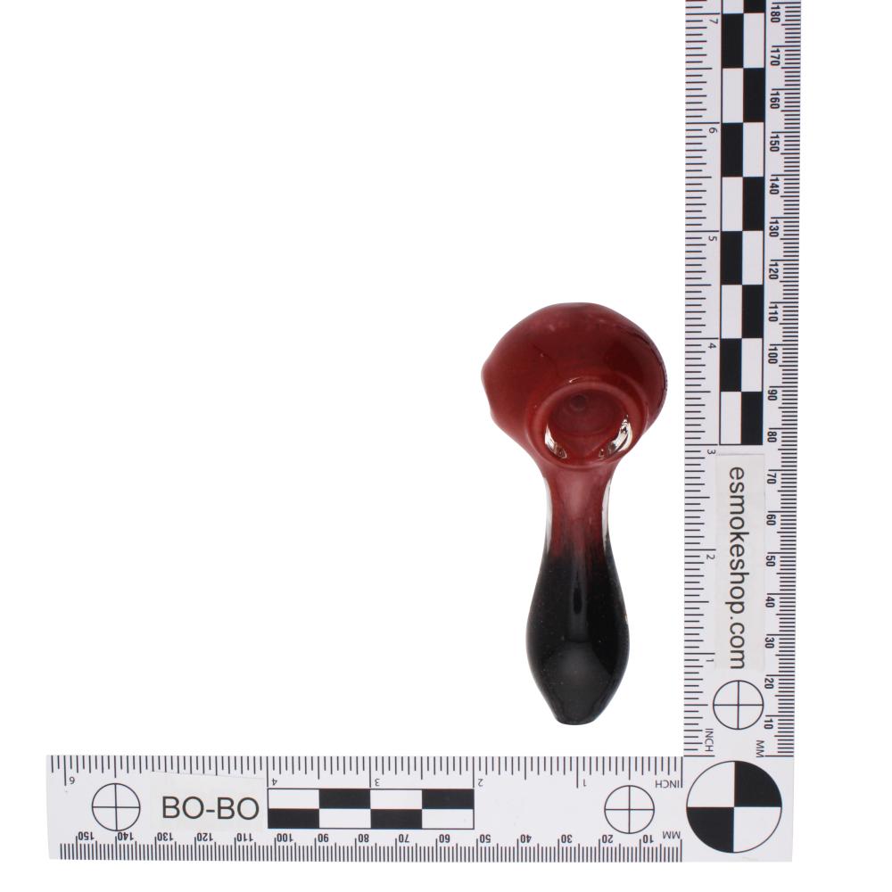 Scarlet Glass Hand Pipe-Black and Red