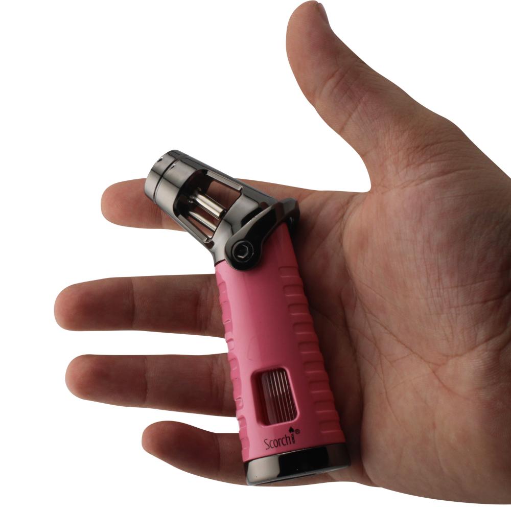 Scorch Aero Design Torch Lighter Single Flame-Pink