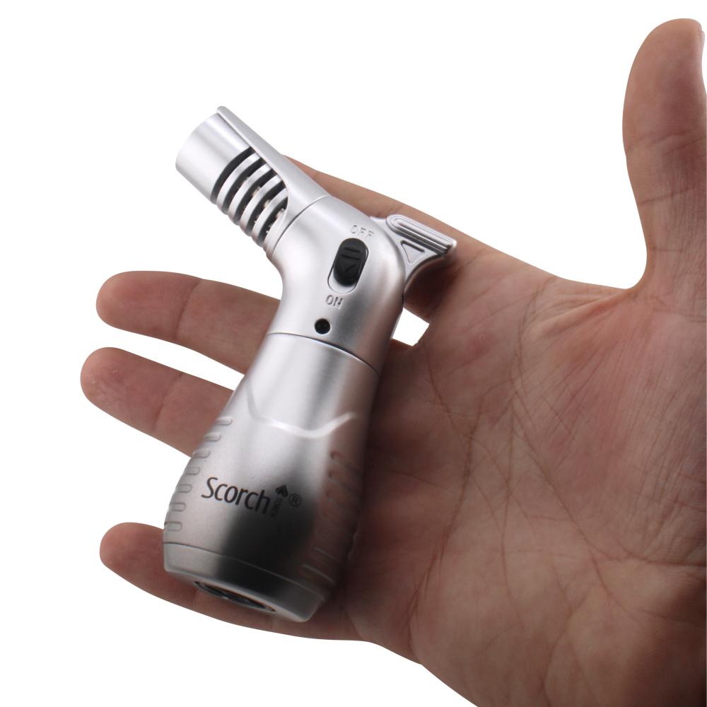 Scorch Airspace Single Flame Torch Lighter-Silver