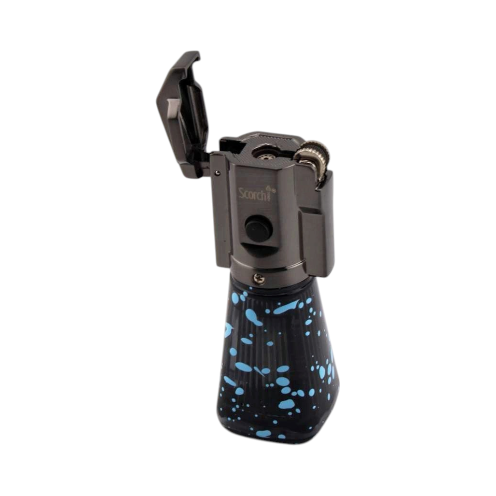 Scorch Art Cone Torch Lighter Single Flame-Transparent Blue