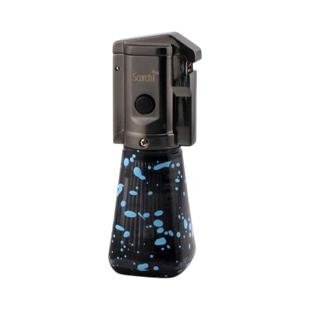Scorch Art Cone Torch Lighter Single Flame-Transparent Blue
