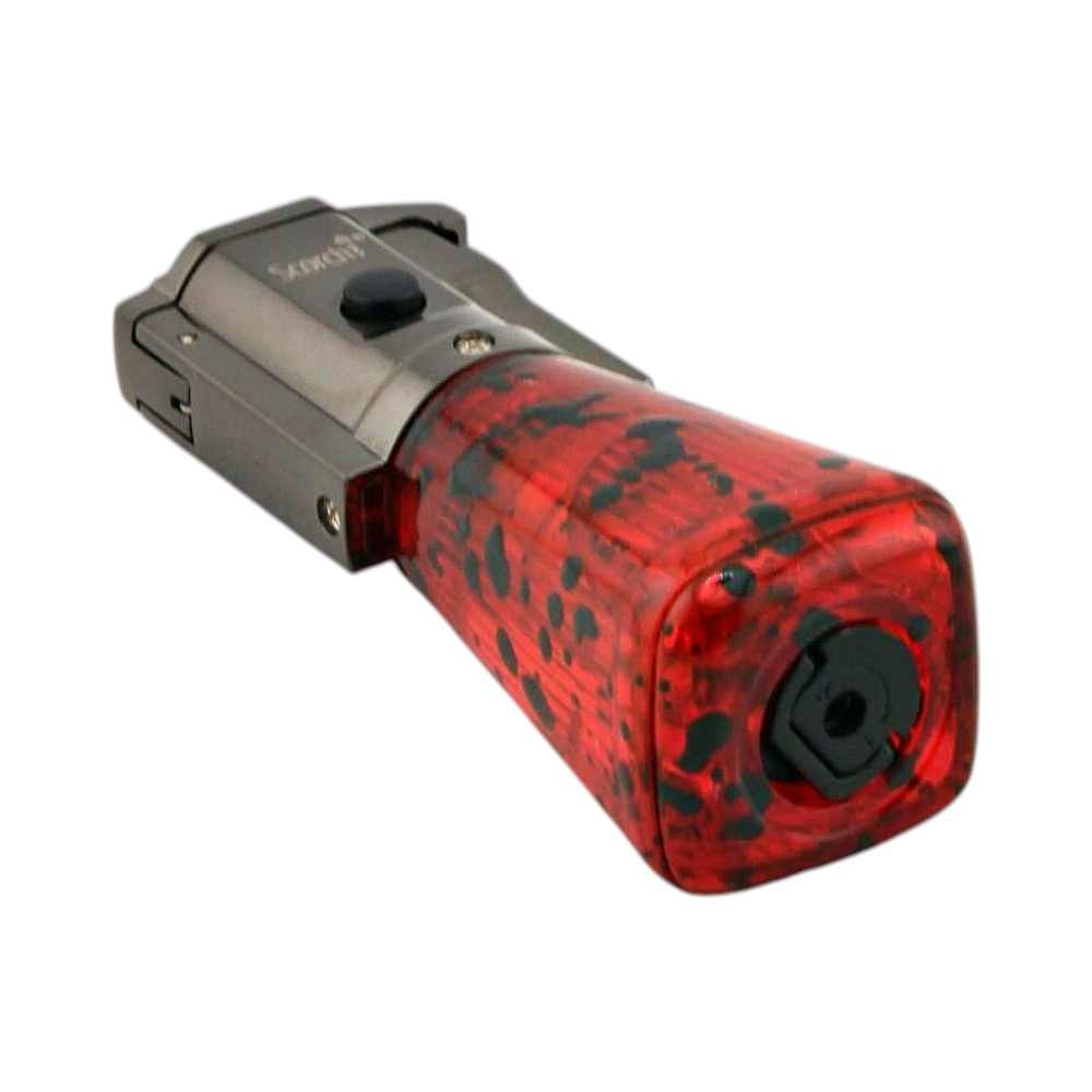 Scorch Art Cone Torch Lighter Single Flame-Transparent Red