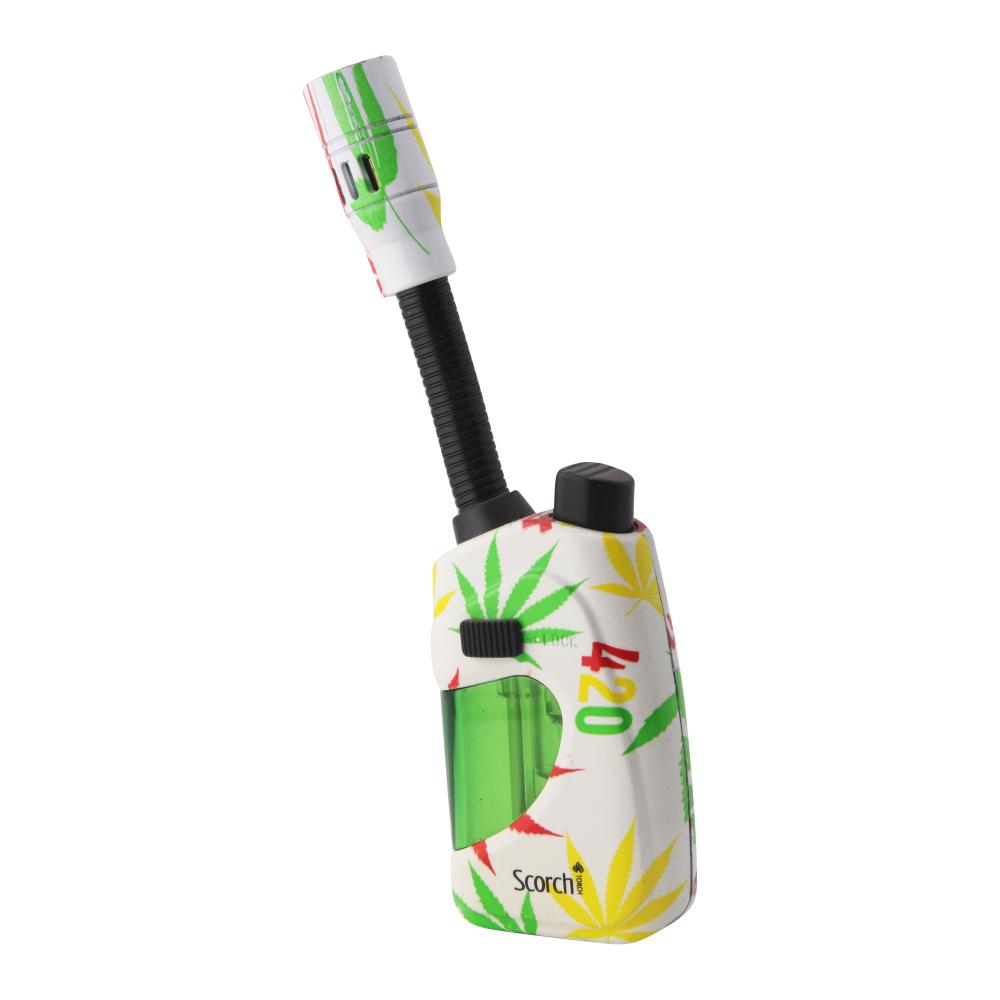 Scorch Assorted Flexible Single Flame Torch Lighter-White