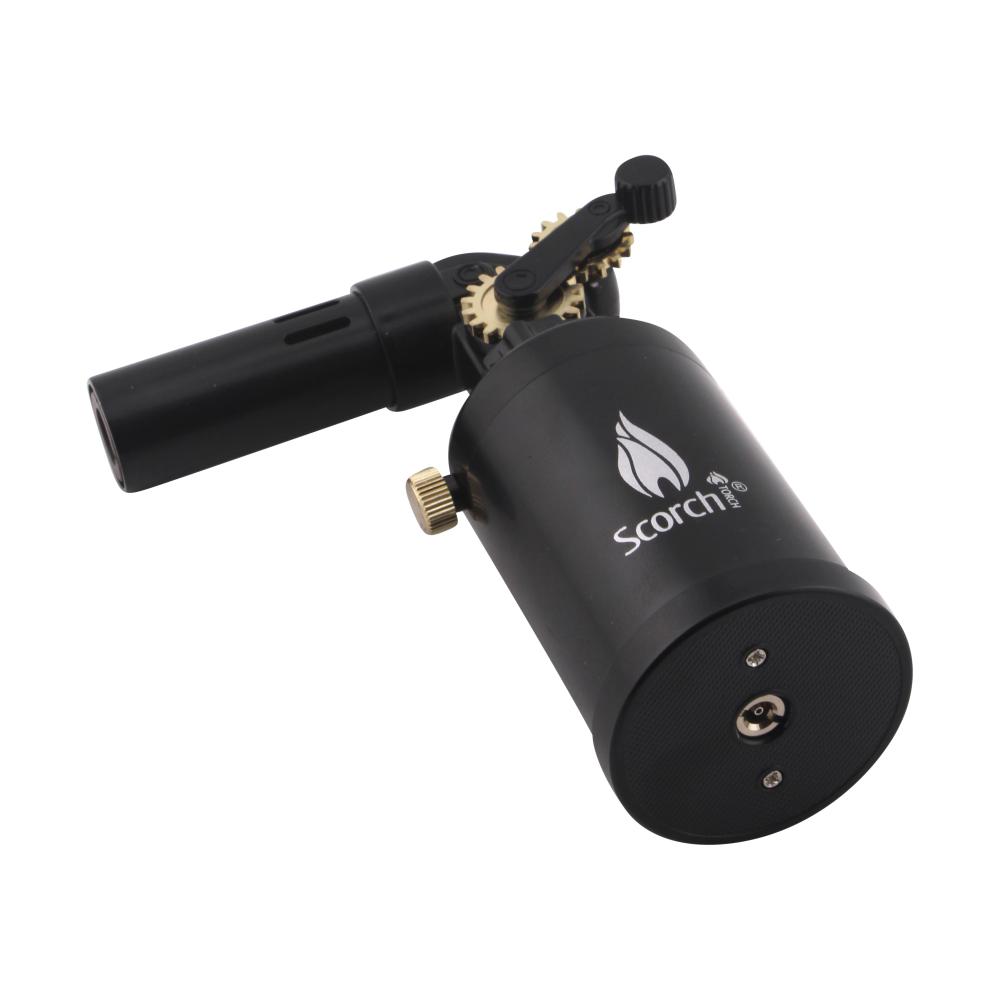 Scorch Clock Design Torch Lighter Single Flame-Black