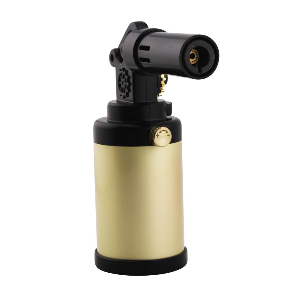 Scorch Clock Design Torch Lighter Single Flame-Gold