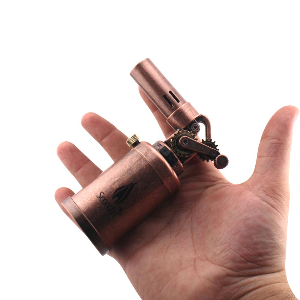Scorch Clock Design Torch Lighter Single Flame-Rose Gold