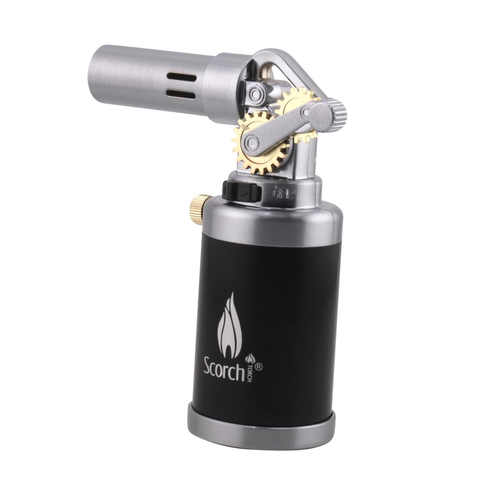 Scorch Clock Design Torch Lighter Single Flame-Silver
