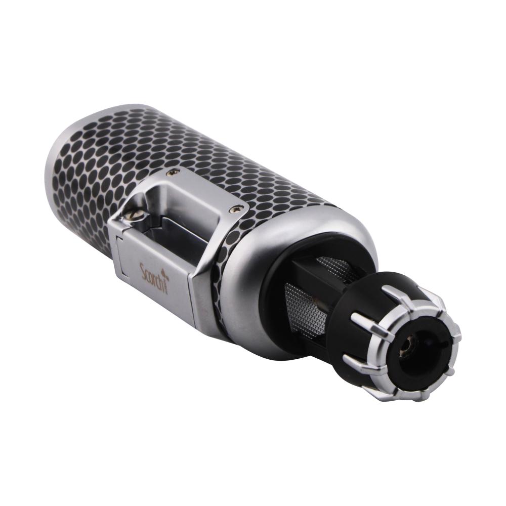 Scorch Flash Single Flame Torch Lighter-Silver