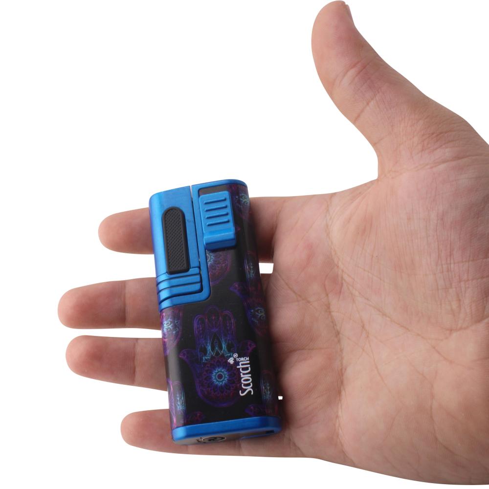 Scorch Flux Adjustable Single Flame Torch Lighter-Blue