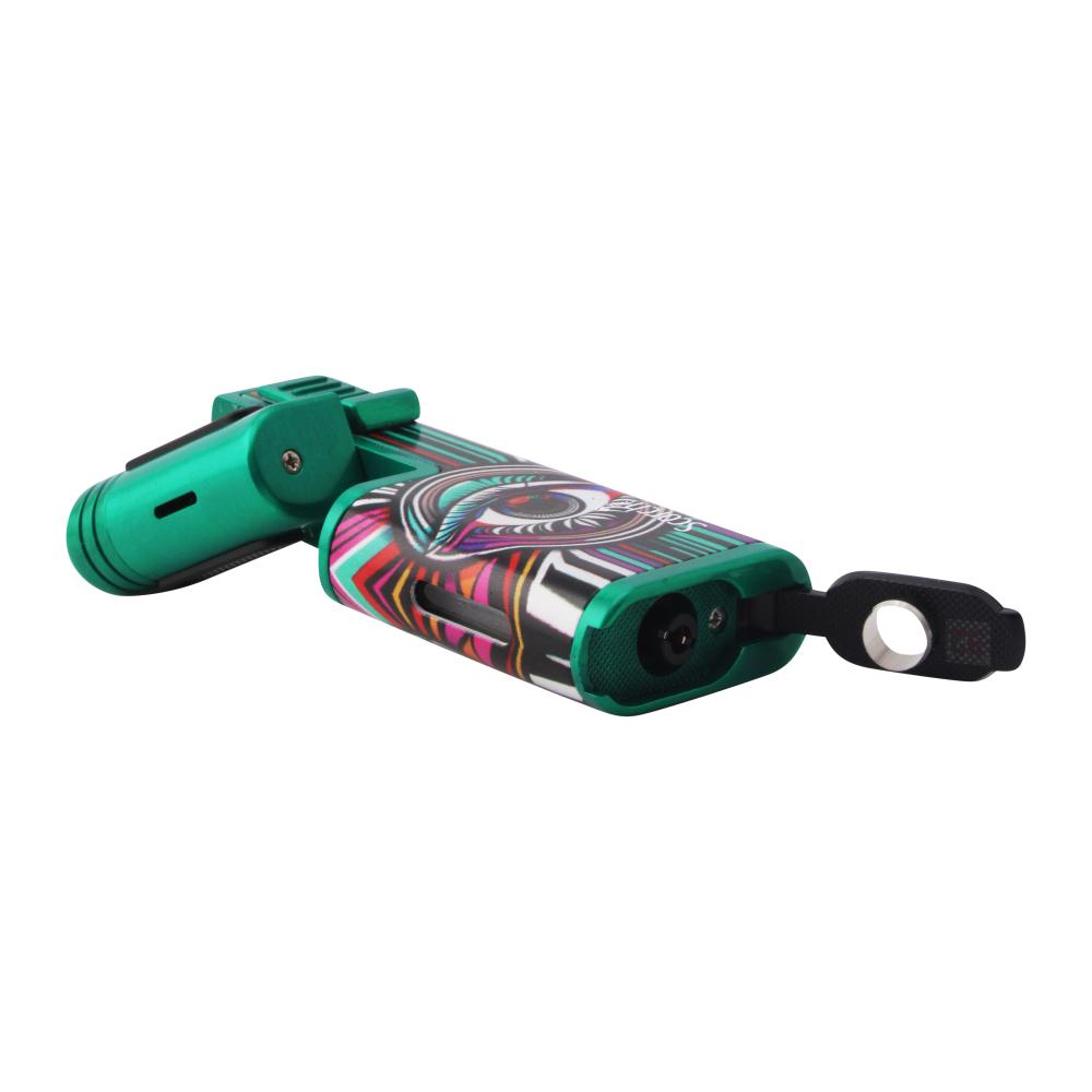 Scorch Flux Adjustable Single Flame Torch Lighter-Dark Green