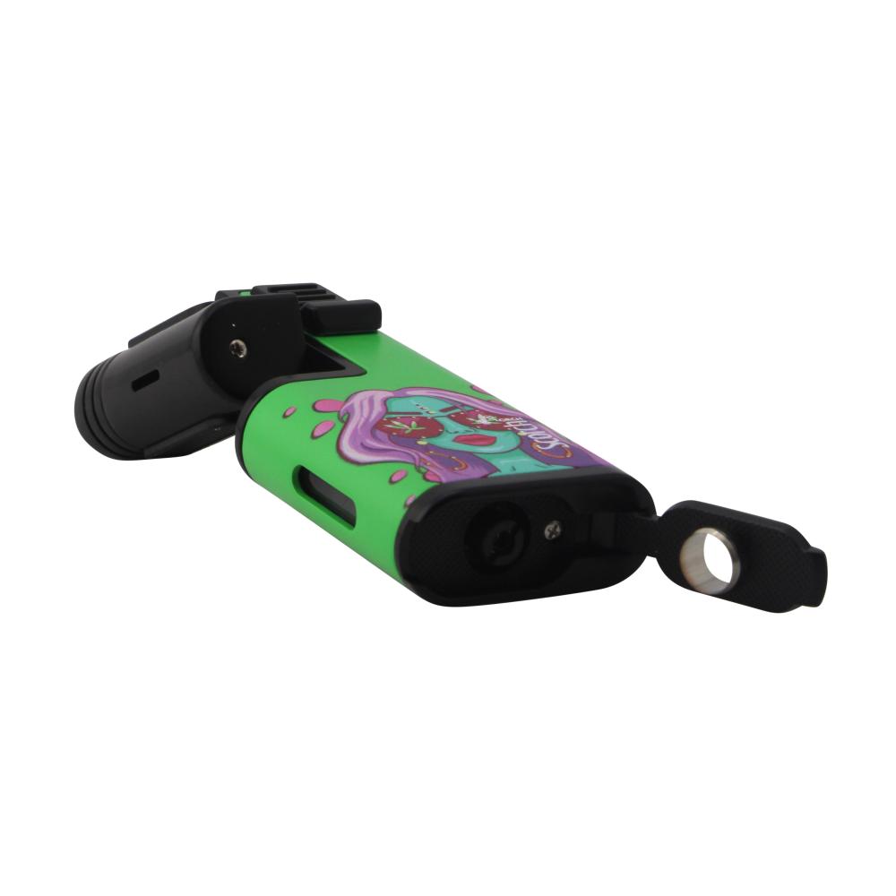 Scorch Flux Adjustable Single Flame Torch Lighter-Green