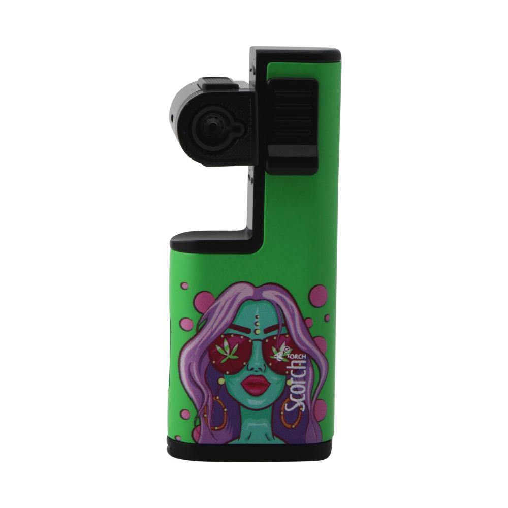 Scorch Flux Adjustable Single Flame Torch Lighter-Green