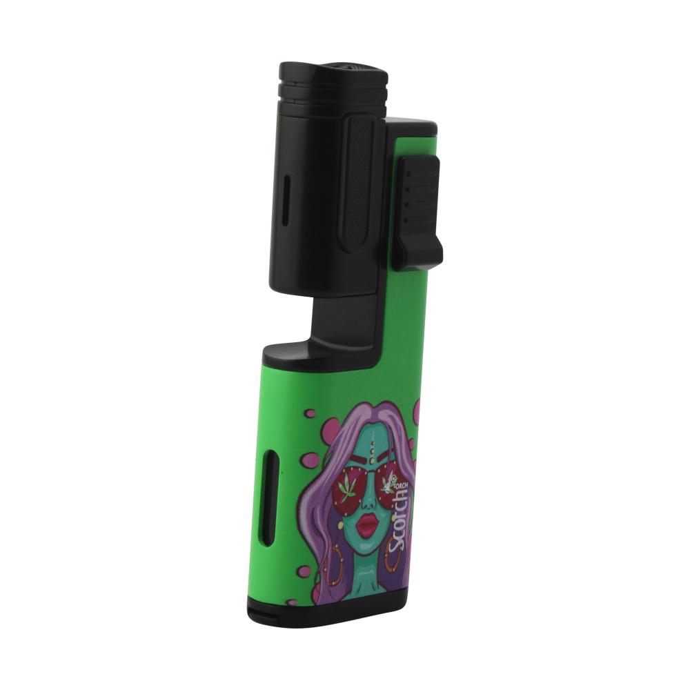 Scorch Flux Adjustable Single Flame Torch Lighter-Green