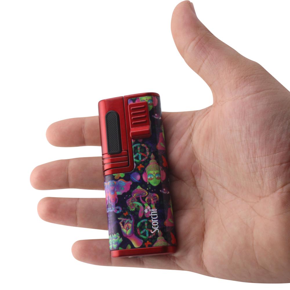 Scorch Flux Adjustable Single Flame Torch Lighter-Red