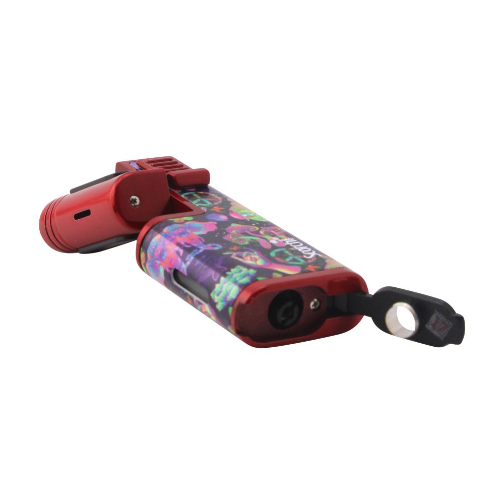 Scorch Flux Adjustable Single Flame Torch Lighter-Red