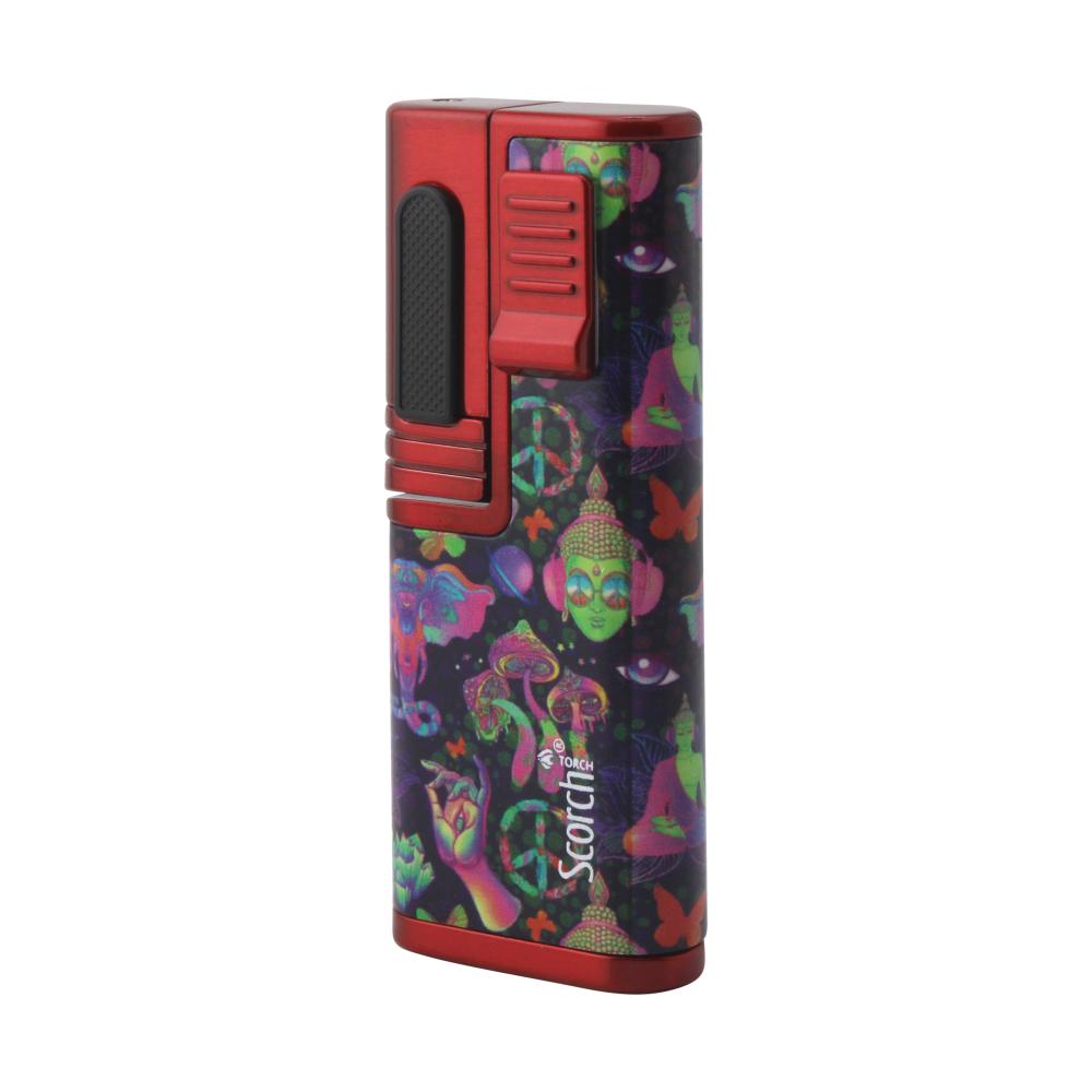 Scorch Flux Adjustable Single Flame Torch Lighter-Red