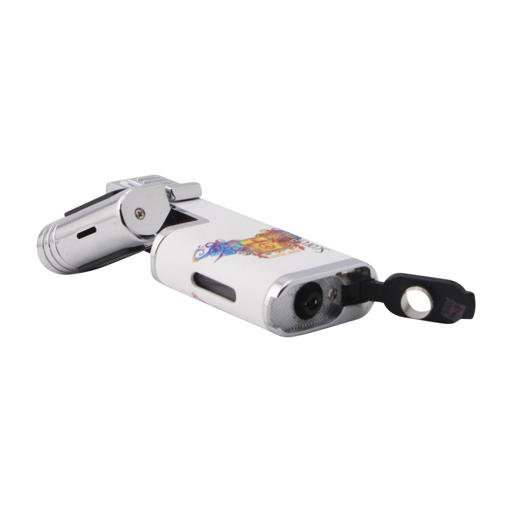 Scorch Flux Adjustable Single Flame Torch Lighter-White