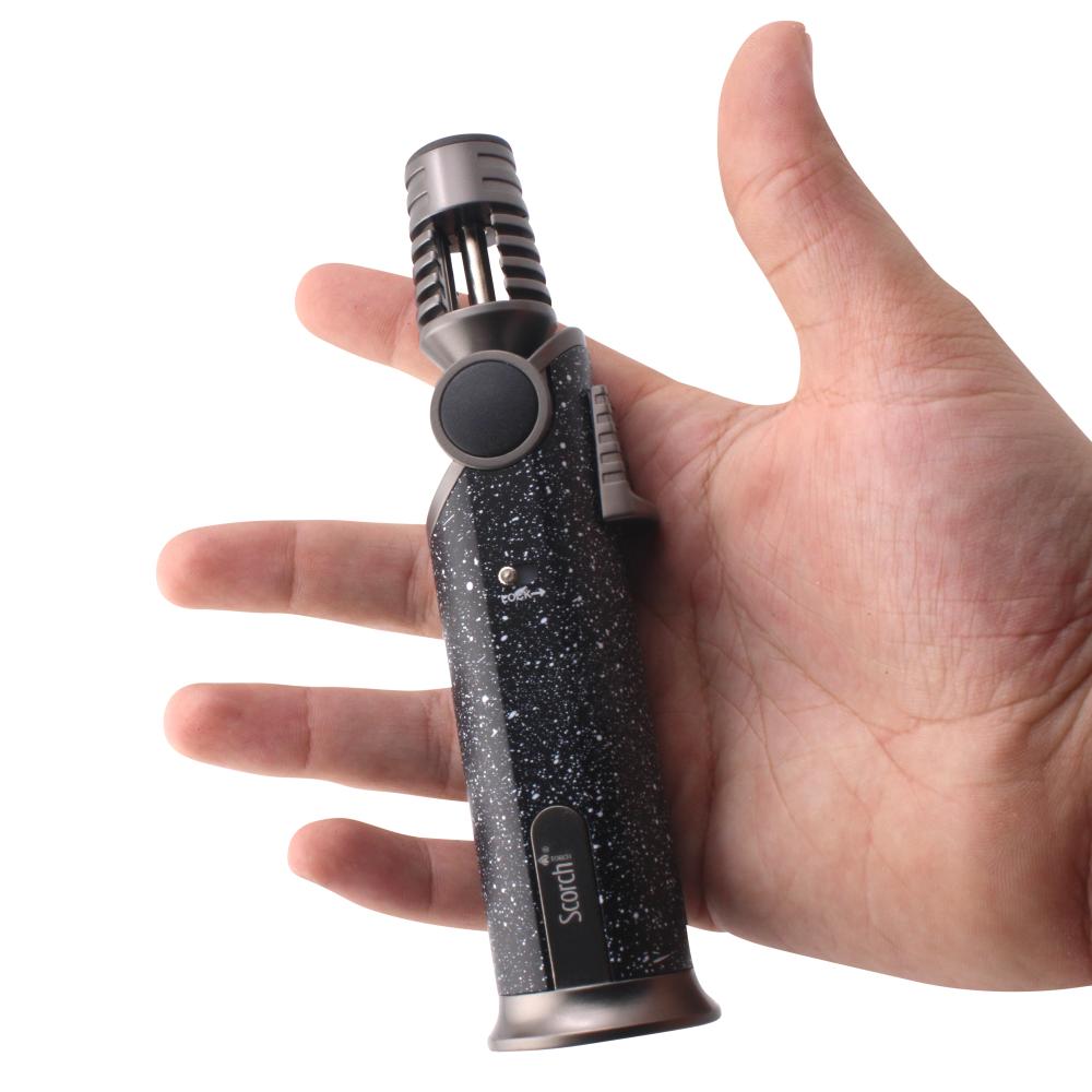 Scorch Galaxy Design Adjustable Single Flame Torch Lighter-Black
