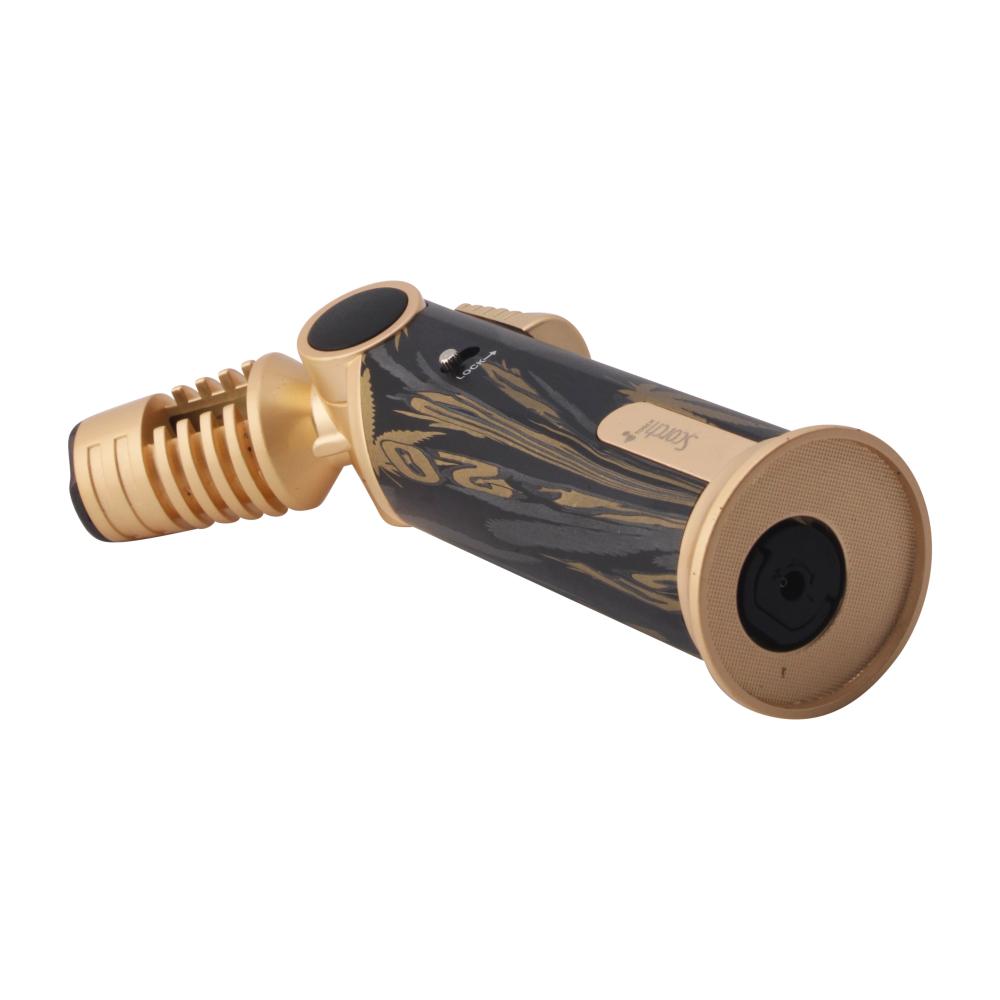 Scorch Galaxy Design Adjustable Single Flame Torch Lighter-Gold