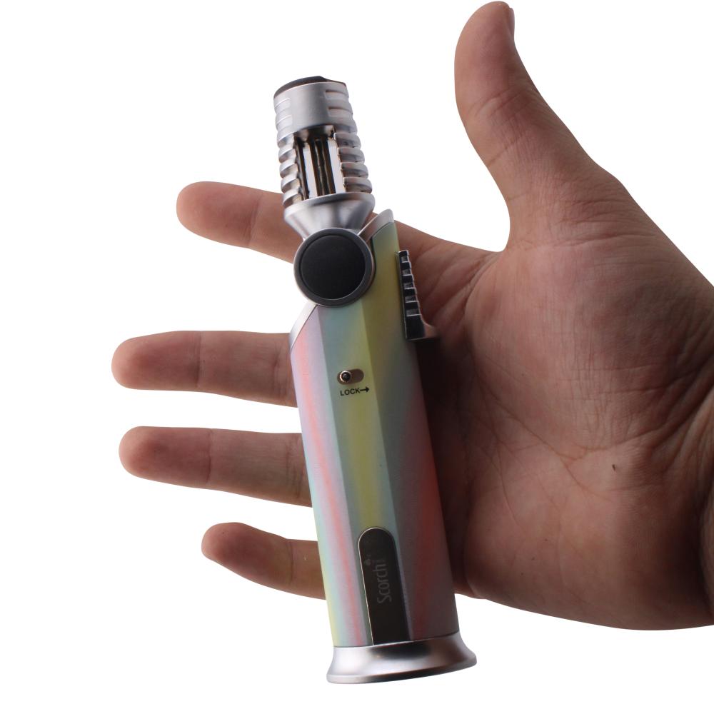 Scorch Galaxy Design Adjustable Single Flame Torch Lighter-Rainbow