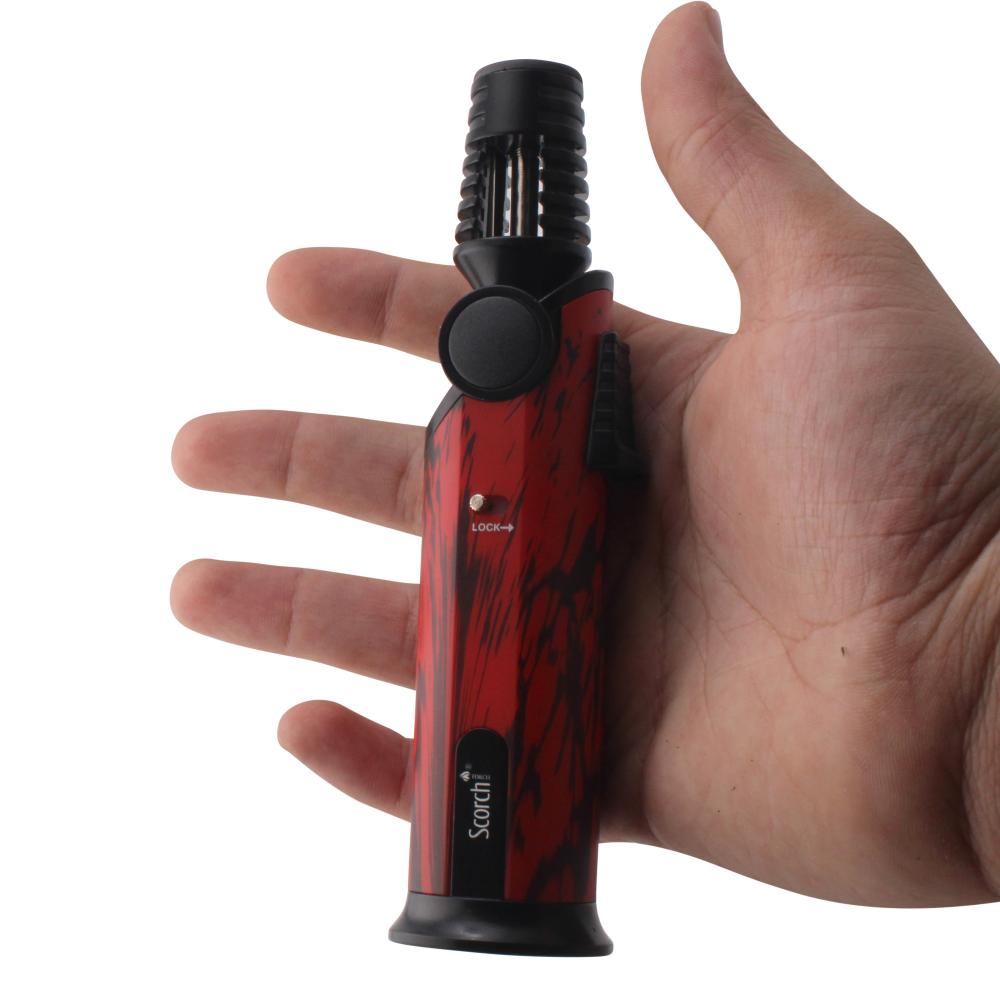 Scorch Galaxy Design Adjustable Single Flame Torch Lighter-Red