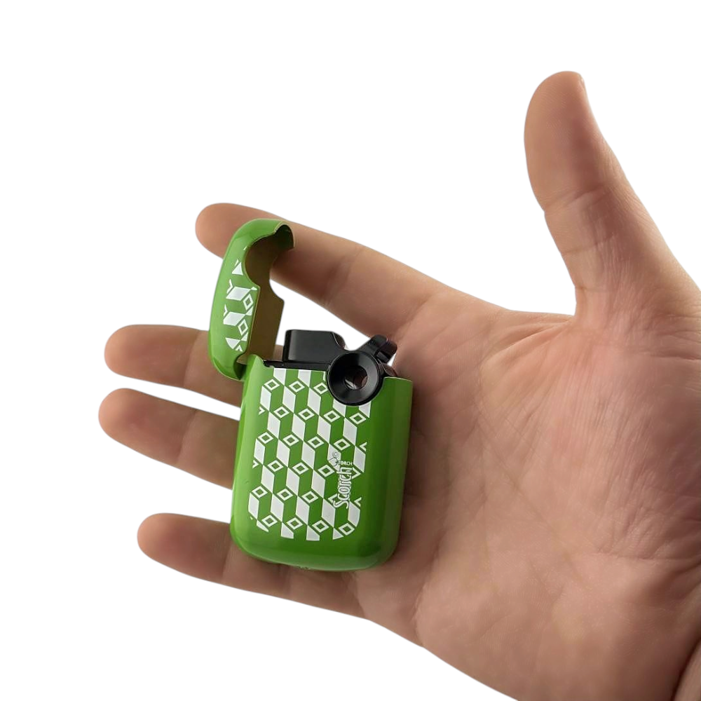 Scorch H Torch Lighter Single Flame-Green