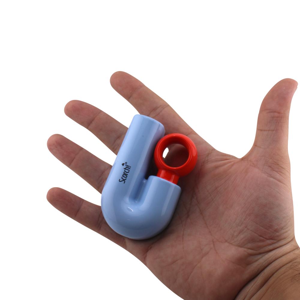 Scorch J Shape Torch Lighter Single Flame-Blue
